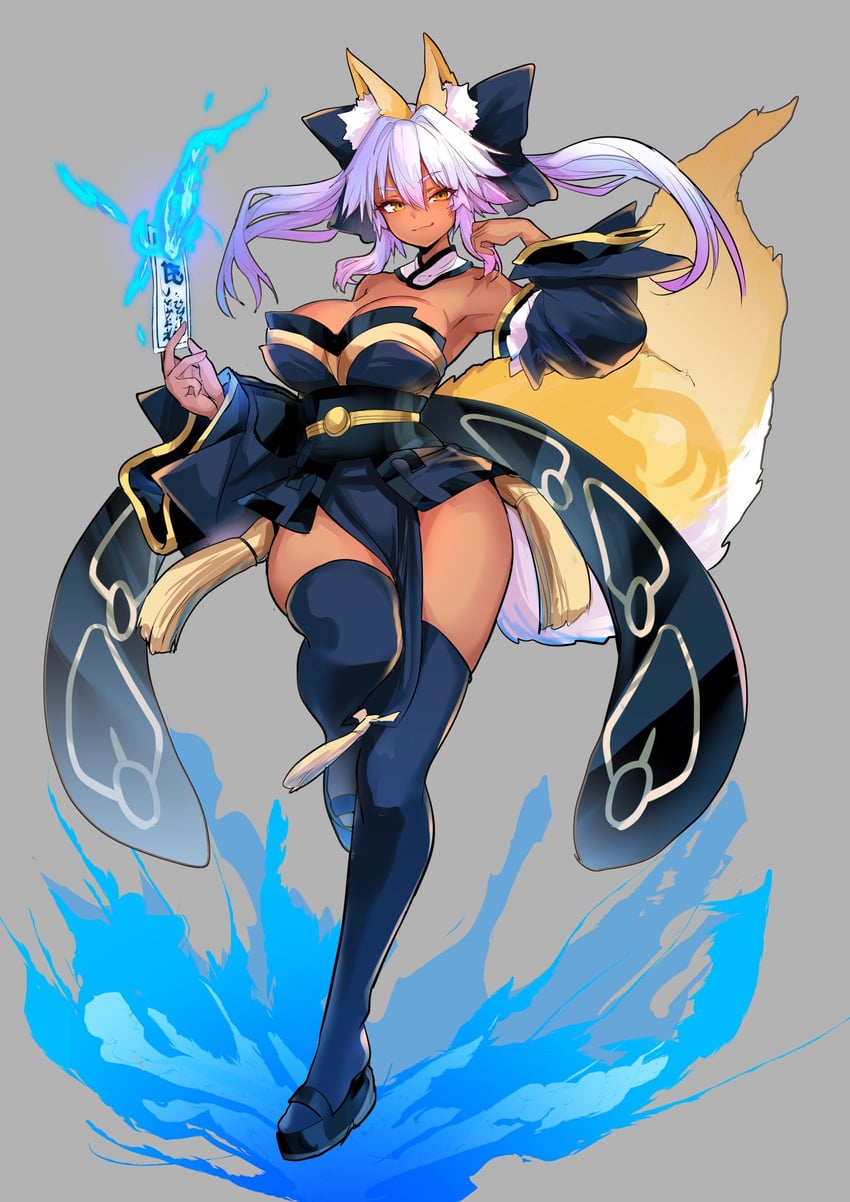 tamamo and tamamo no mae (fate and 2 more) drawn by wisespeak