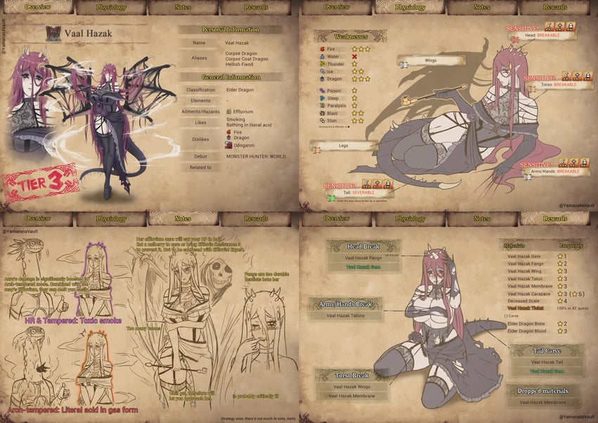vaal hazak (monster hunter and 1 more) drawn by yamanata
