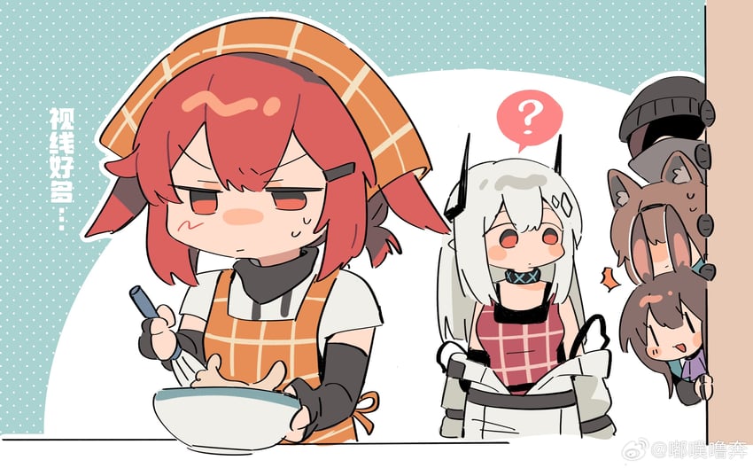 amiya, mudrock, crownslayer, rhodes island medic, and reserve operator melee (arknights) drawn by dopperu_ben