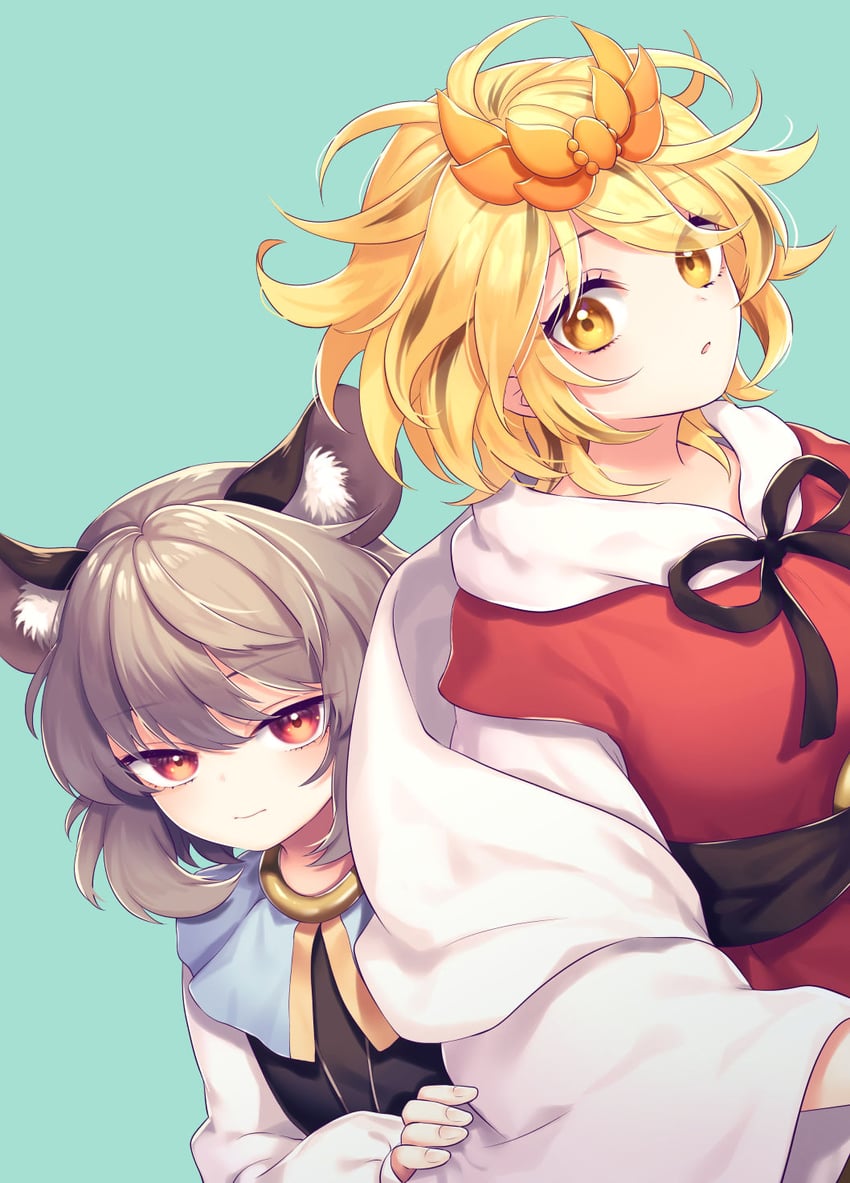 nazrin and toramaru shou (touhou) drawn by tomobe_kinuko