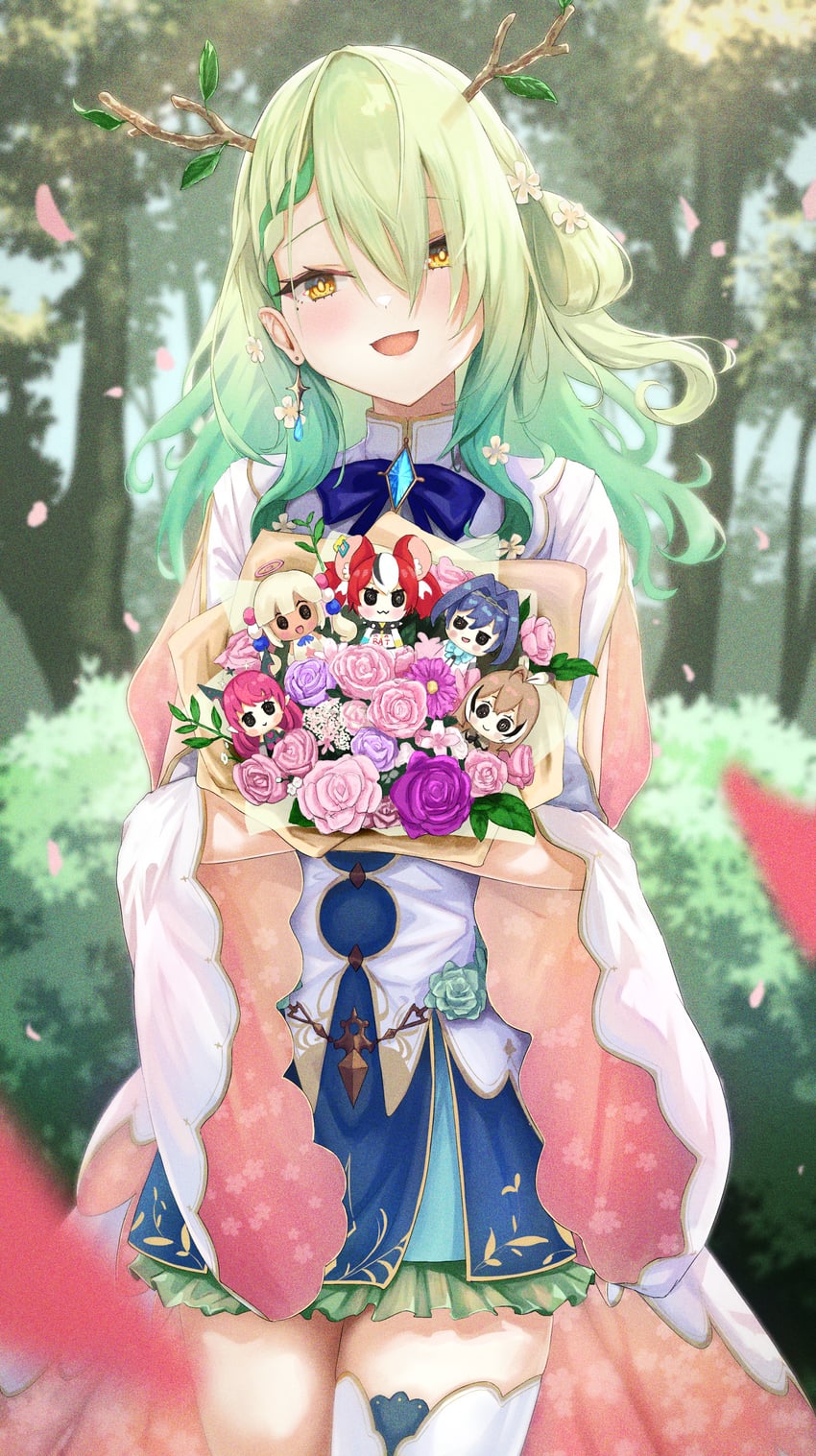 ouro kronii, nanashi mumei, hakos baelz, ceres fauna, irys, and 6 more (hololive and 1 more) drawn by tachibana_yuu_(shika)