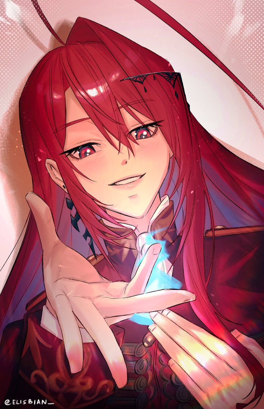 elizabeth rose bloodflame (hololive and 1 more) drawn by elisbian