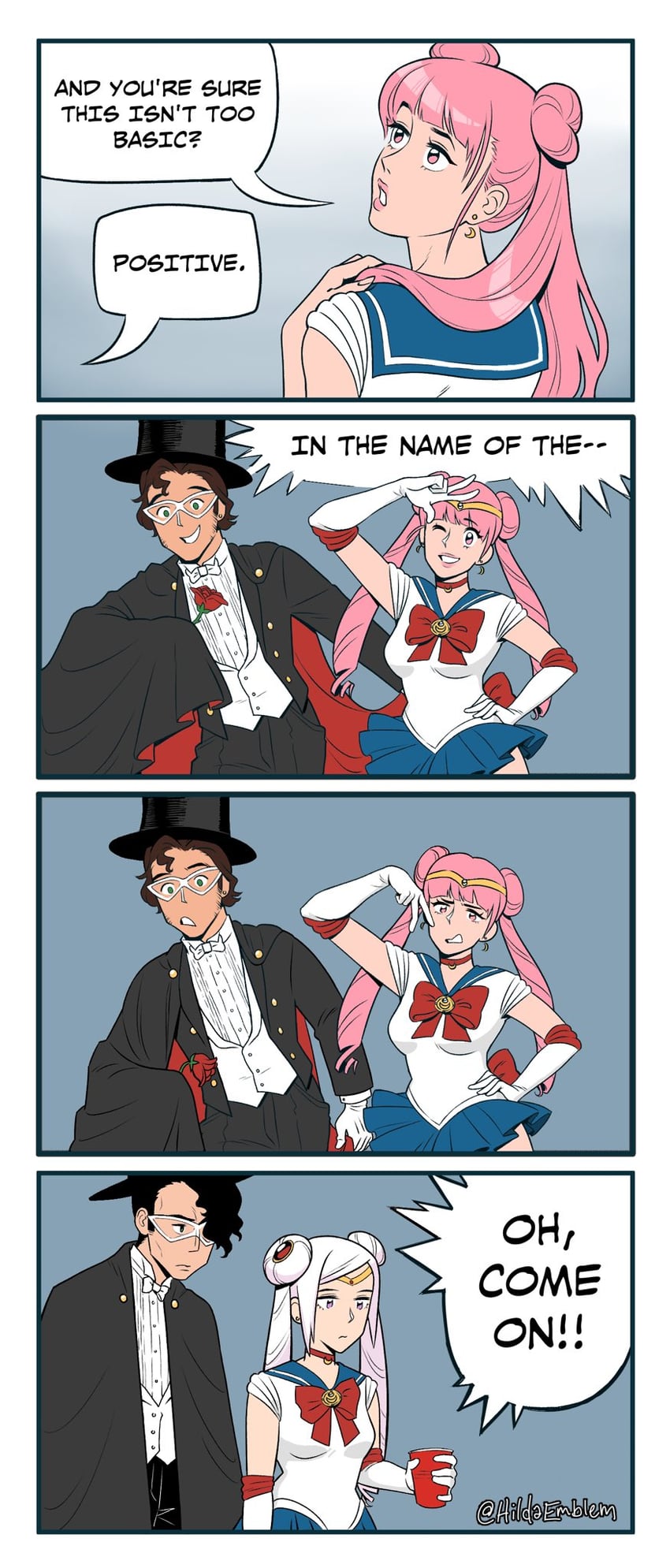 edelgard von hresvelg, sailor moon, hilda valentine goneril, claude von riegan, hubert von vestra, and 1 more (fire emblem and 2 more) drawn by hectoremblem