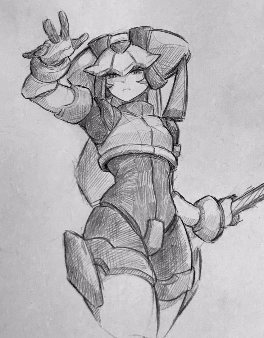 pandora and model w (mega man and 1 more) drawn by kimoisussy