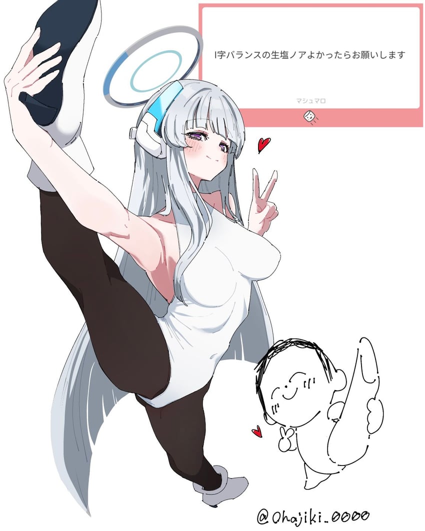 sensei, doodle sensei, and noa (blue archive and 1 more) drawn by ohajiki_0000