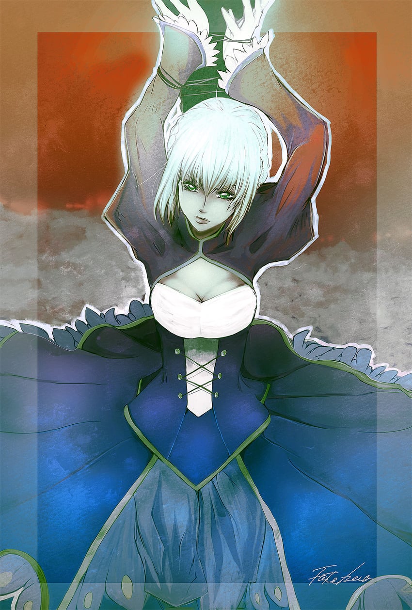 artoria pendragon and saber (fate and 1 more) drawn by sekaikan