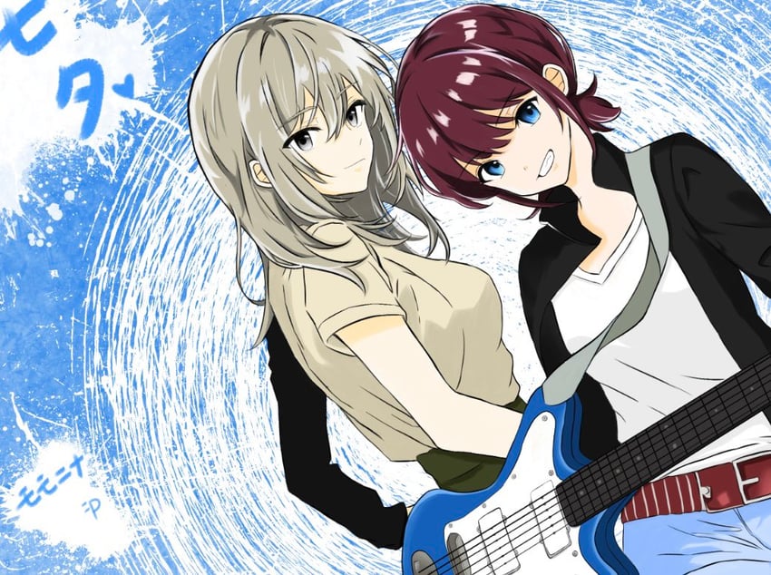 iseri nina and kawaragi momoka (girls band cry) drawn by momokan_1209