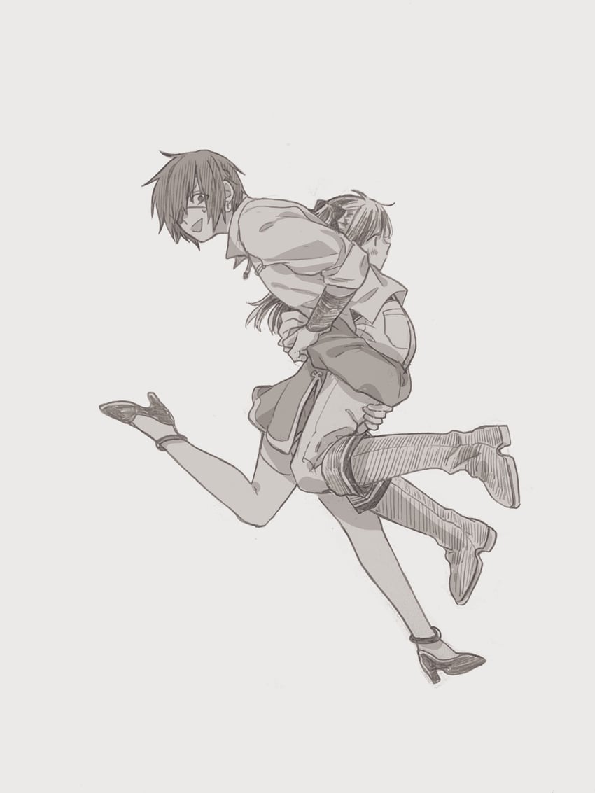 lenalee lee and lavi (d.gray-man) drawn by richiumu