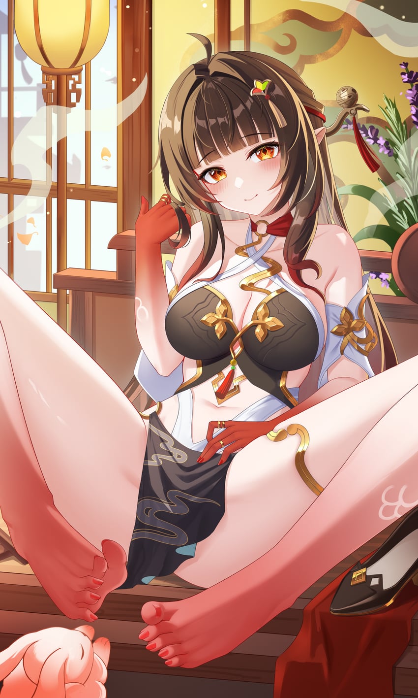 lingsha and fuyuan (honkai and 1 more) drawn by jndfh
