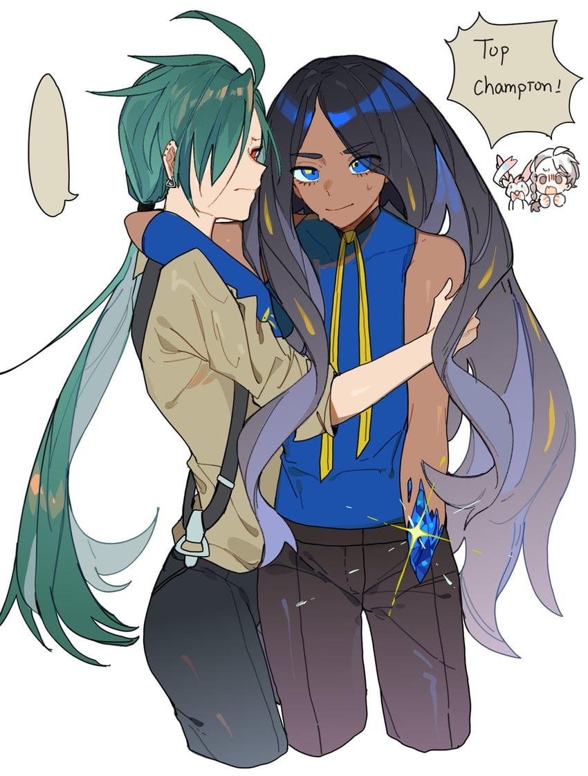 rika and geeta (pokemon and 1 more) drawn by karminrotword