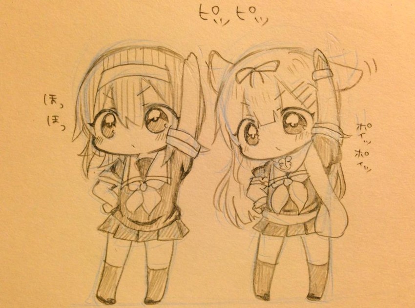 yuudachi, yuudachi kai ni, and shiratsuyu (kantai collection) drawn by jako_(jakoo21)