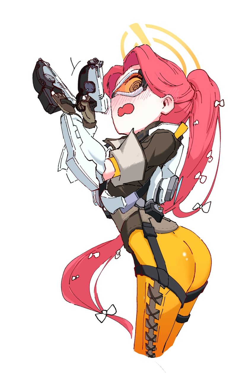 yuzu and tracer (blue archive and 1 more) drawn by nasipeuran