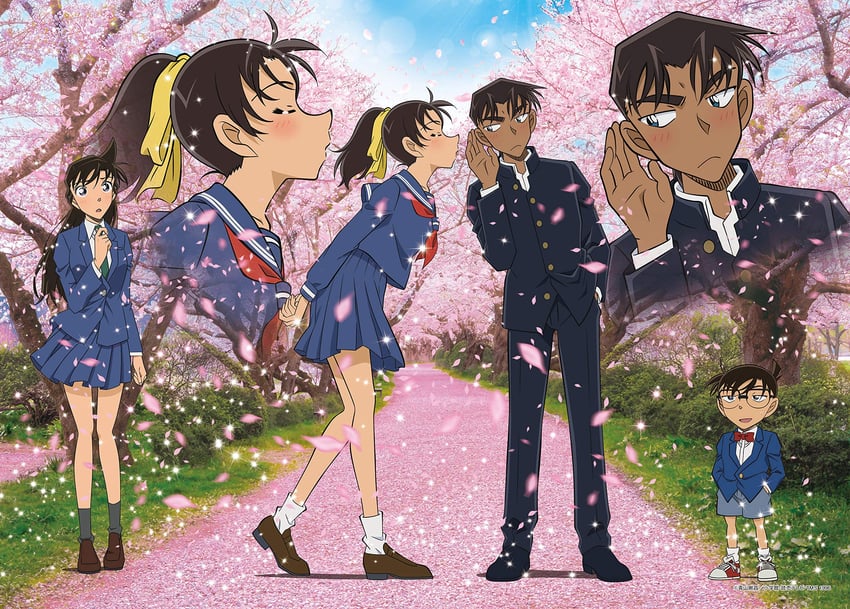 edogawa conan, mouri ran, hattori heiji, and tooyama kazuha (meitantei conan)