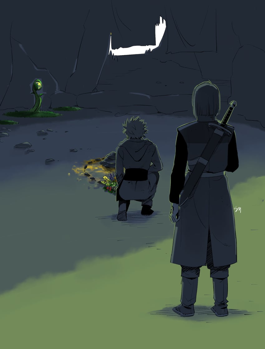 hero and camus (dragon quest and 1 more) drawn by kamei_(yokoshima-ko)