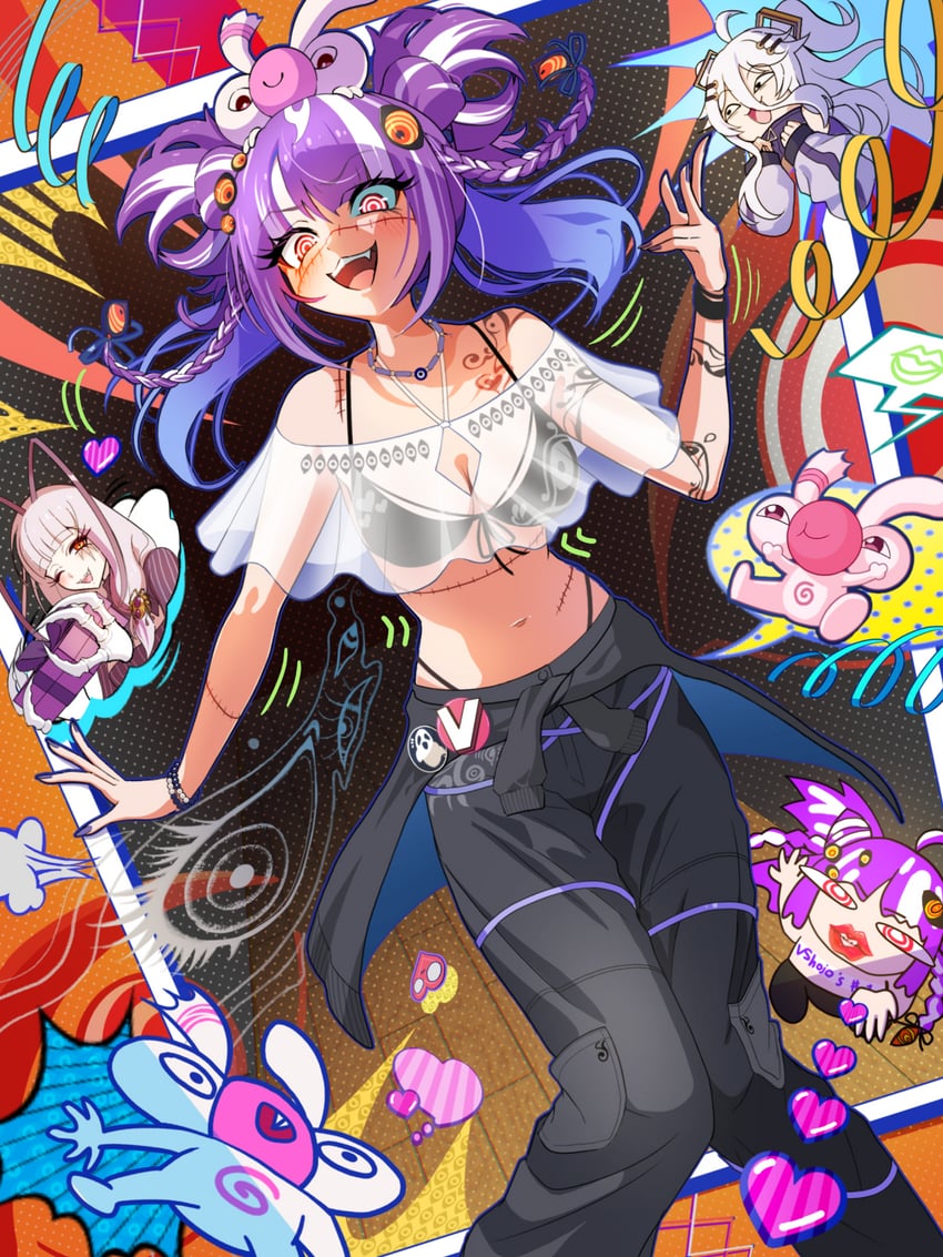 henya the genius, matara kan, michi mochievee, and jared (vshojo) drawn by yuarima2