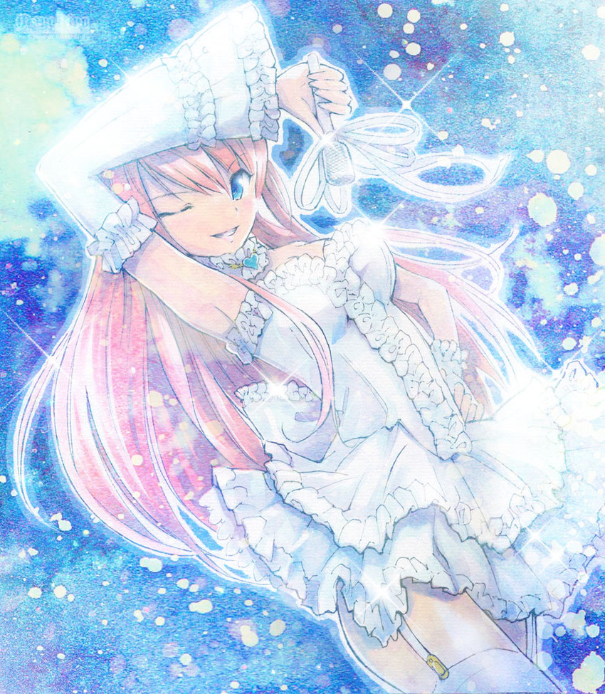 megurine luka (vocaloid) drawn by mayo_riyo