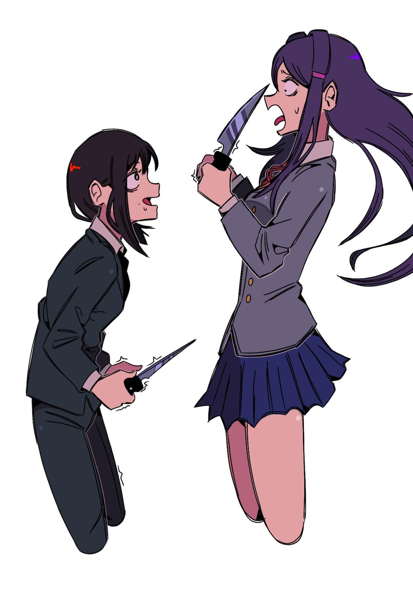 higashiyama kobeni and yuri (chainsaw man and 1 more) drawn by 31ulkubo