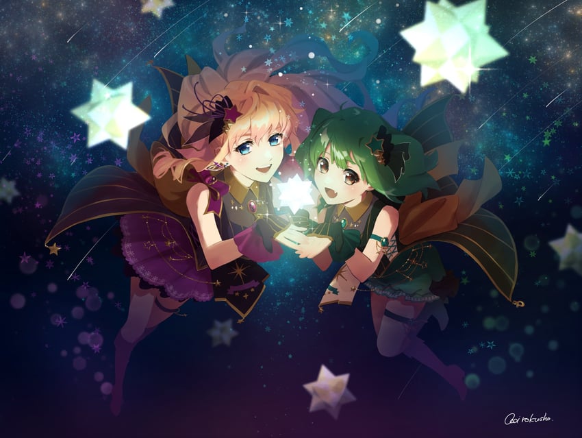 sheryl nome and ranka lee (macross and 1 more) drawn by aoi_rokushou