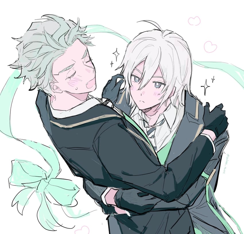 silver vanrouge and sebek zigvolt (twisted wonderland) drawn by salttt_twst