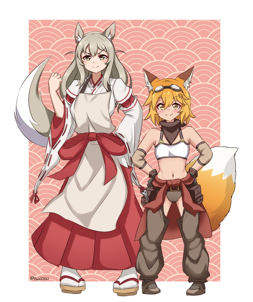 senko and lily the mechanic (sewayaki kitsune no senko-san and 1 more) drawn by ysui0000