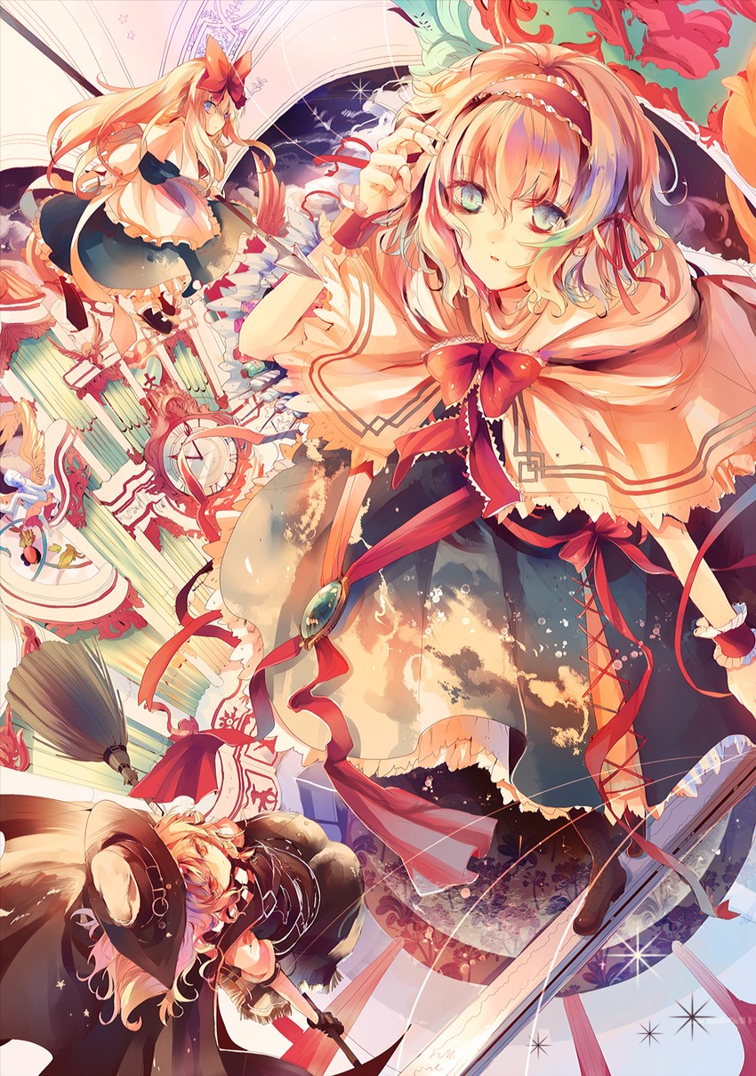 kirisame marisa, alice margatroid, and shanghai doll (touhou and 2 more) drawn by kirero