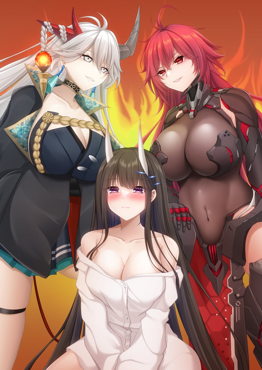 noshiro, hakuryuu, and nihilister (azur lane and 1 more) drawn by momijizuki_luna