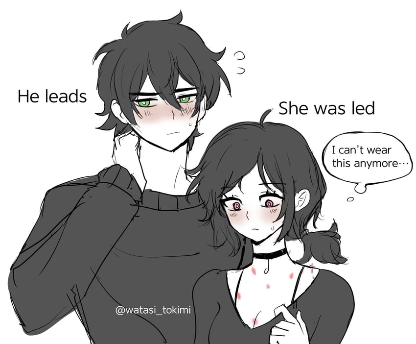 ashley graves and andrew graves (the coffin of andy and leyley) drawn by watasi_tokimi