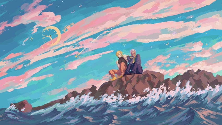 dio brando and enrico pucci (jojo no kimyou na bouken and 1 more) drawn by gilding-the-time