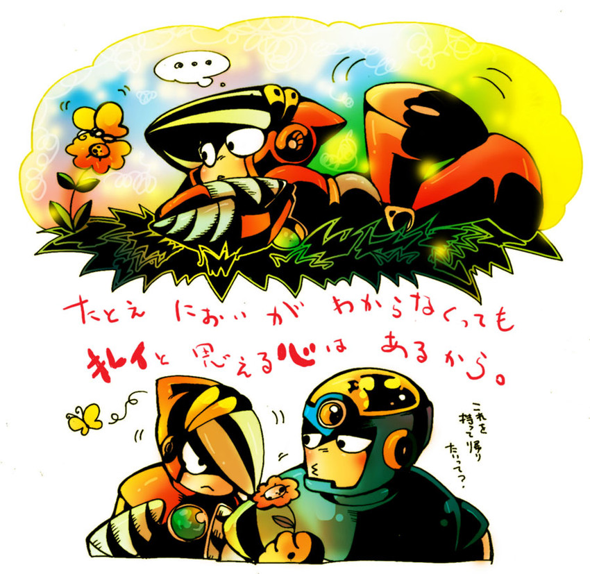 flash man and crash man (mega man and 1 more) drawn by kwsk_miki