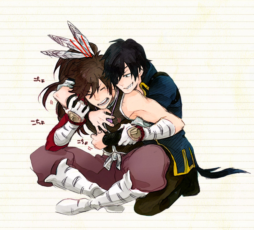 date masamune and maeda keiji (sengoku basara) drawn by takeluuu