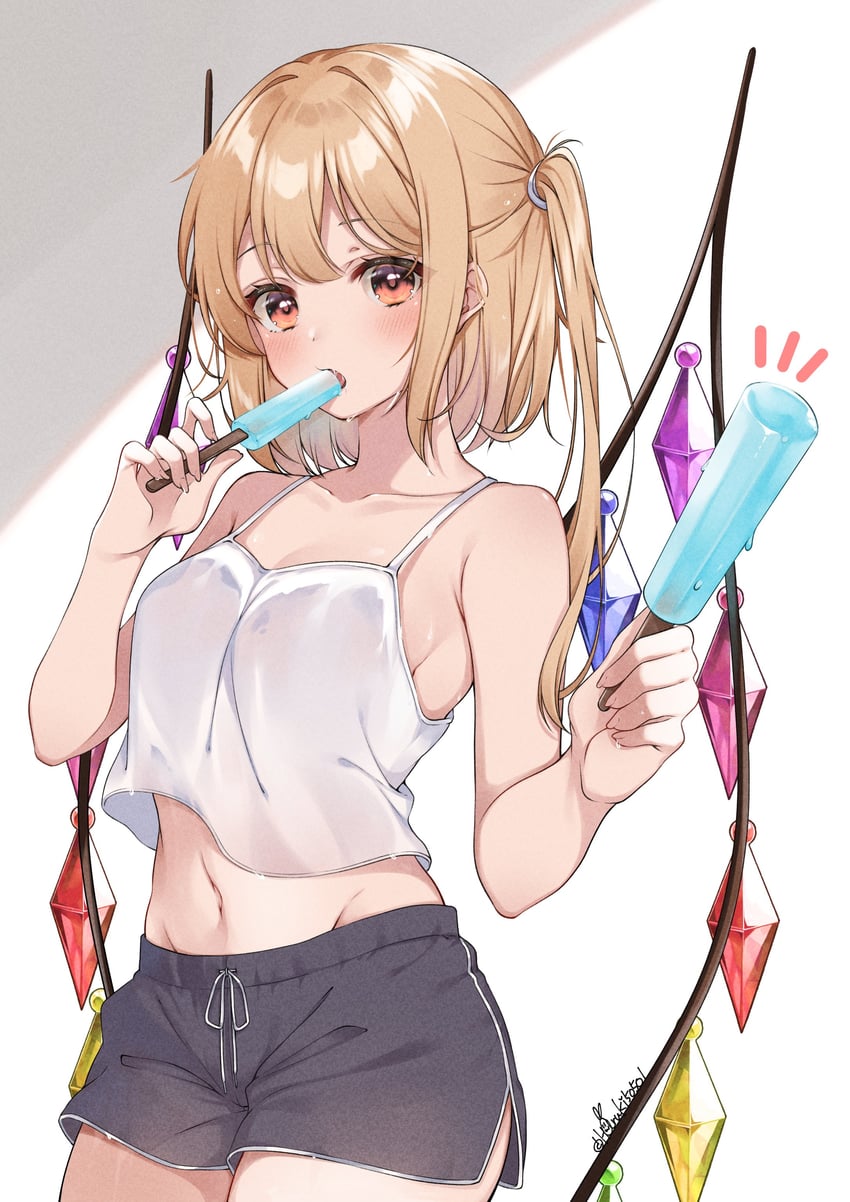 flandre scarlet (touhou) drawn by haruki_(colorful_macaron)