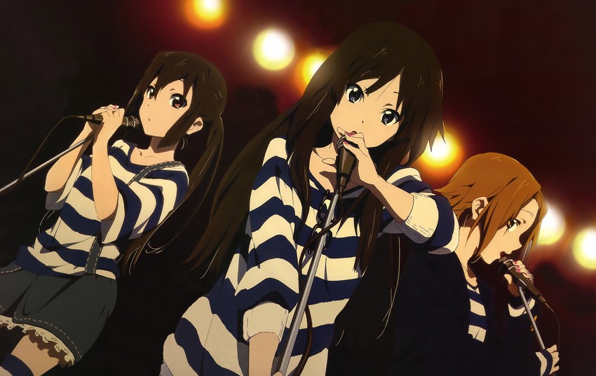 akiyama mio, nakano azusa, and tainaka ritsu (k-on! and 2 more) drawn by utsumi_hiroko