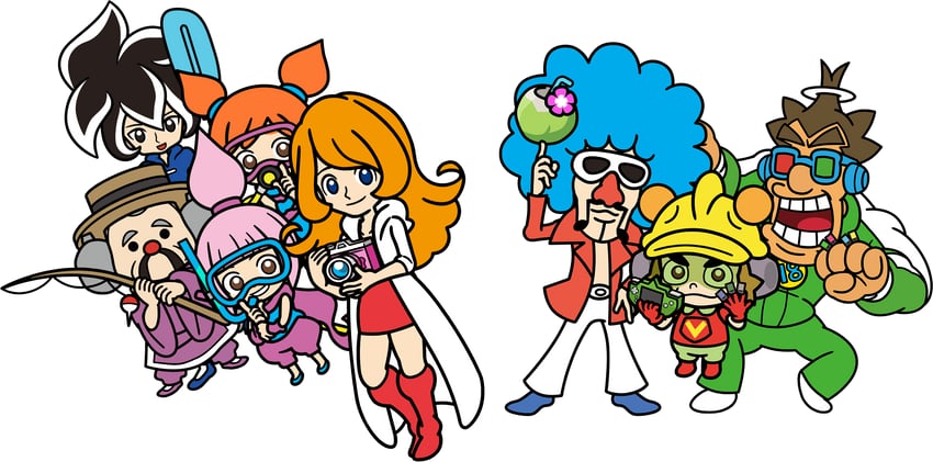 mona, ana, kat, young cricket, 9-volt, and 3 more (warioware and 1 more)