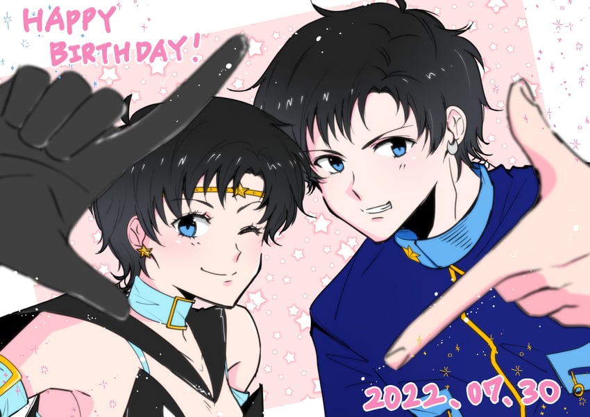 seiya kou and sailor star fighter (bishoujo senshi sailor moon and 1 more) drawn by tamako_lib
