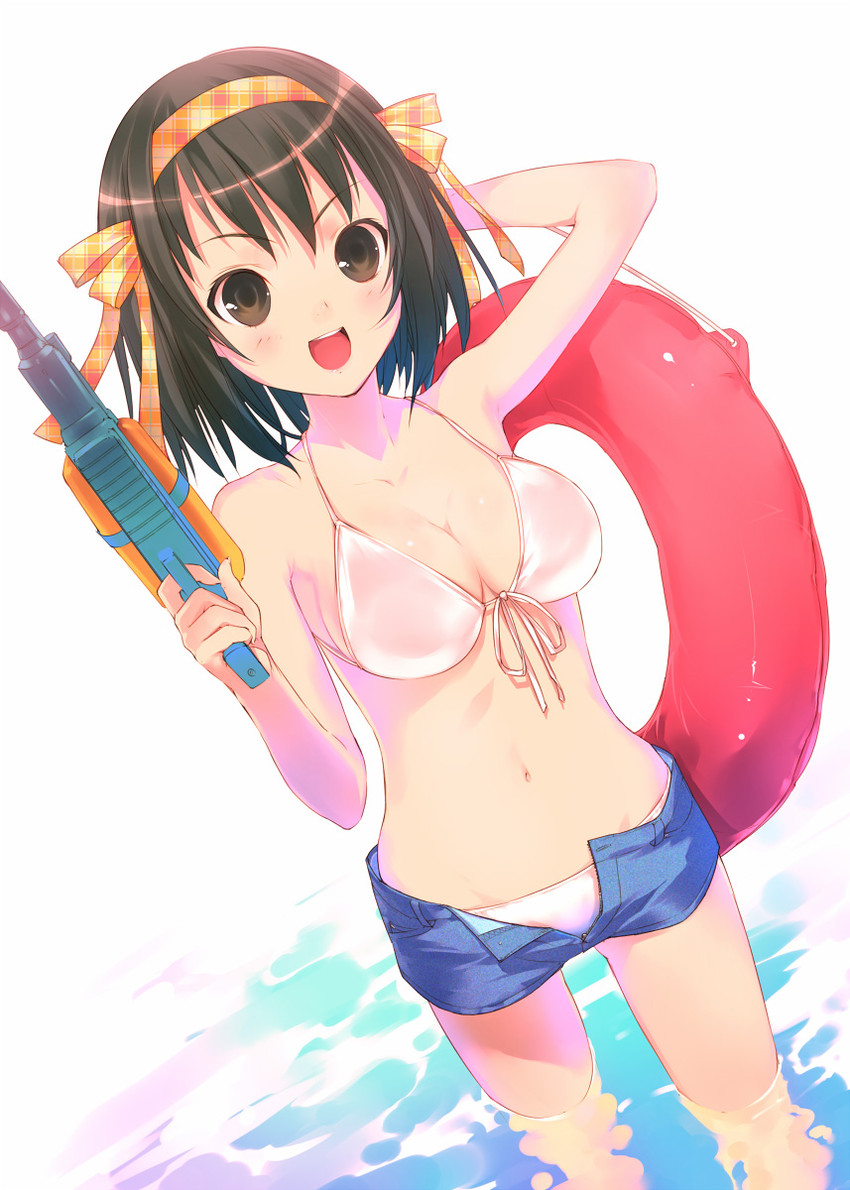 suzumiya haruhi (suzumiya haruhi no yuuutsu) drawn by uni_(plastic_girl)