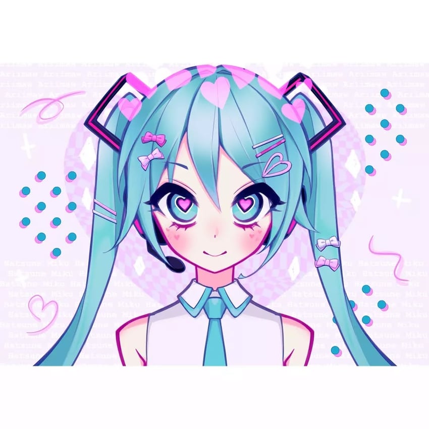 hatsune miku (vocaloid) drawn by ariimaw