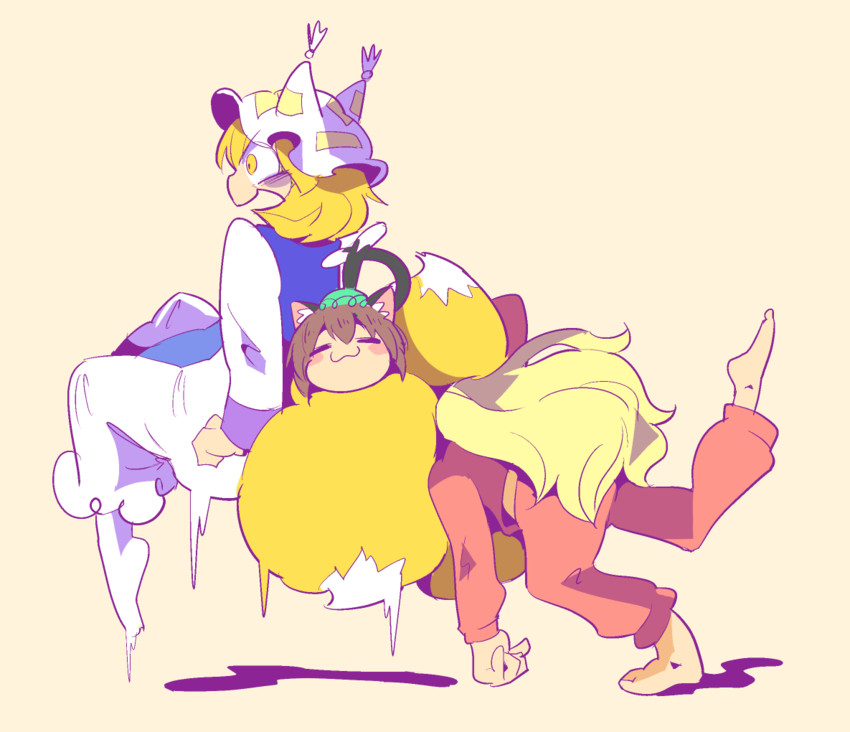 yakumo yukari, yakumo ran, and chen (touhou) drawn by moyazou_(kitaguni_moyashi_seizoujo)