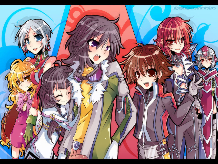 kohaku hearts, beryl benito, kor meteor, hisui hearts, ines lorenzen, and 2 more (tales of and 1 more) drawn by ehlly