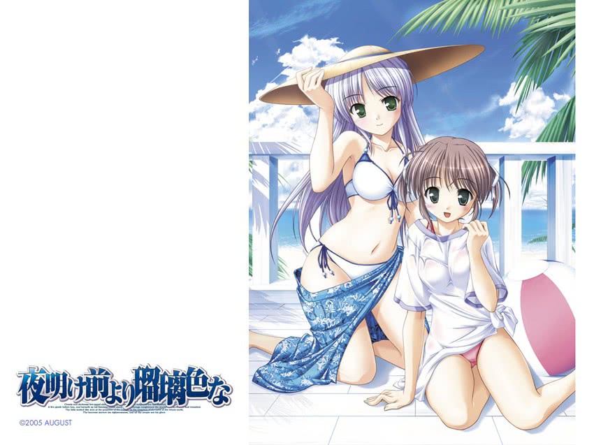 feena fam earthlight and asagiri mai (yoake mae yori ruri iro na) drawn by bekkankou