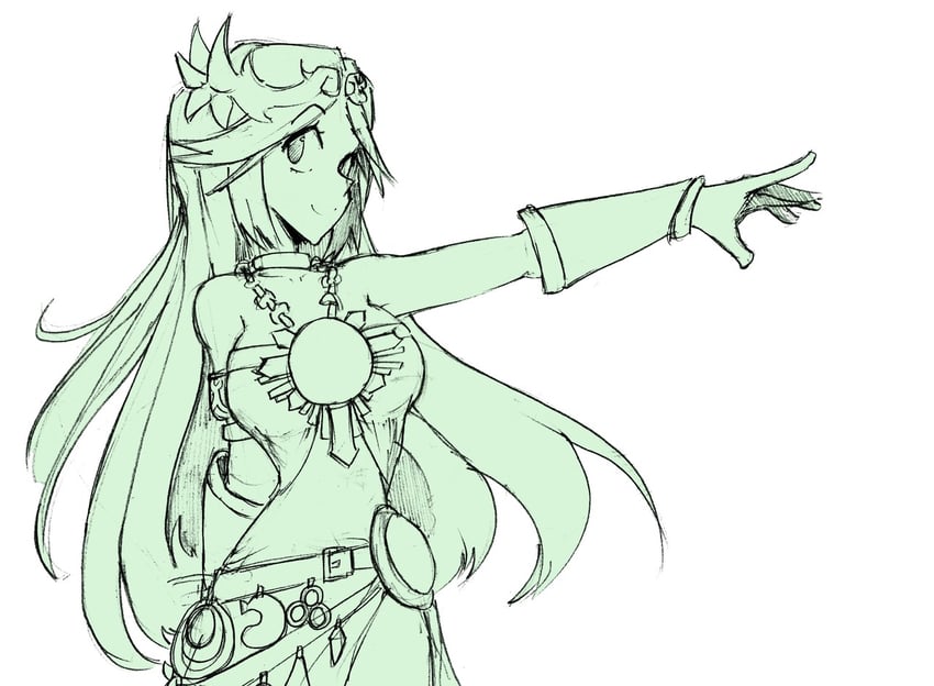palutena (kid icarus and 1 more) drawn by gingrjoke