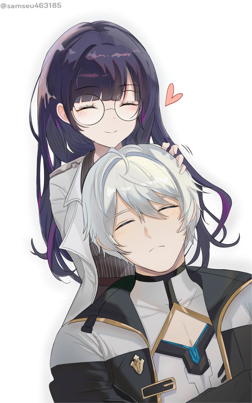 kevin kaslana and mei (honkai and 1 more) drawn by samseu463185