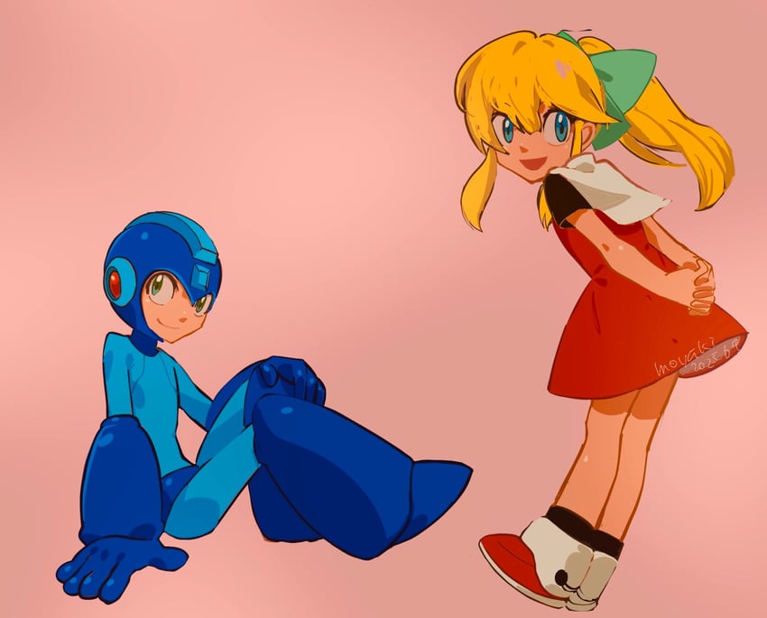 roll and mega man (mega man) drawn by cairngorm999