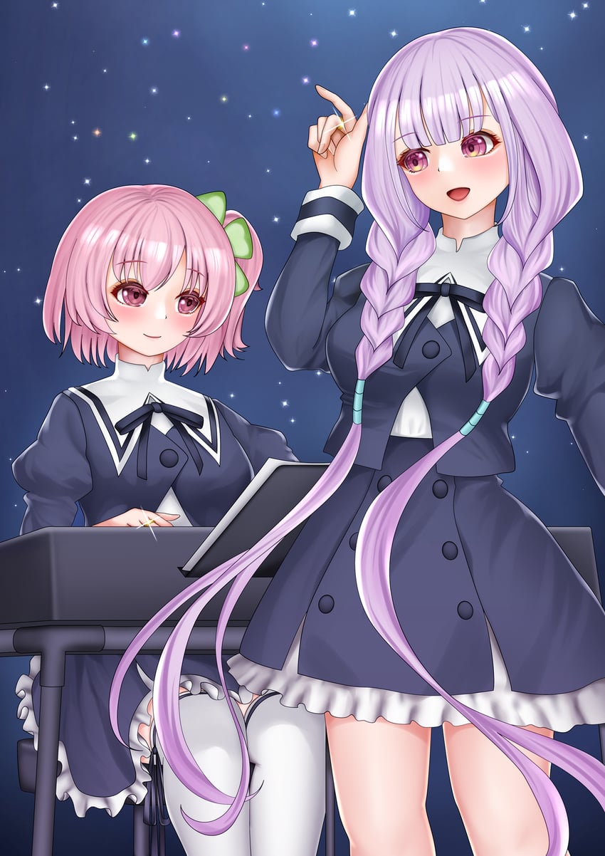 hitotsuyanagi riri and hitotsuyanagi yuri (assault lily) drawn by imai_tomohiro