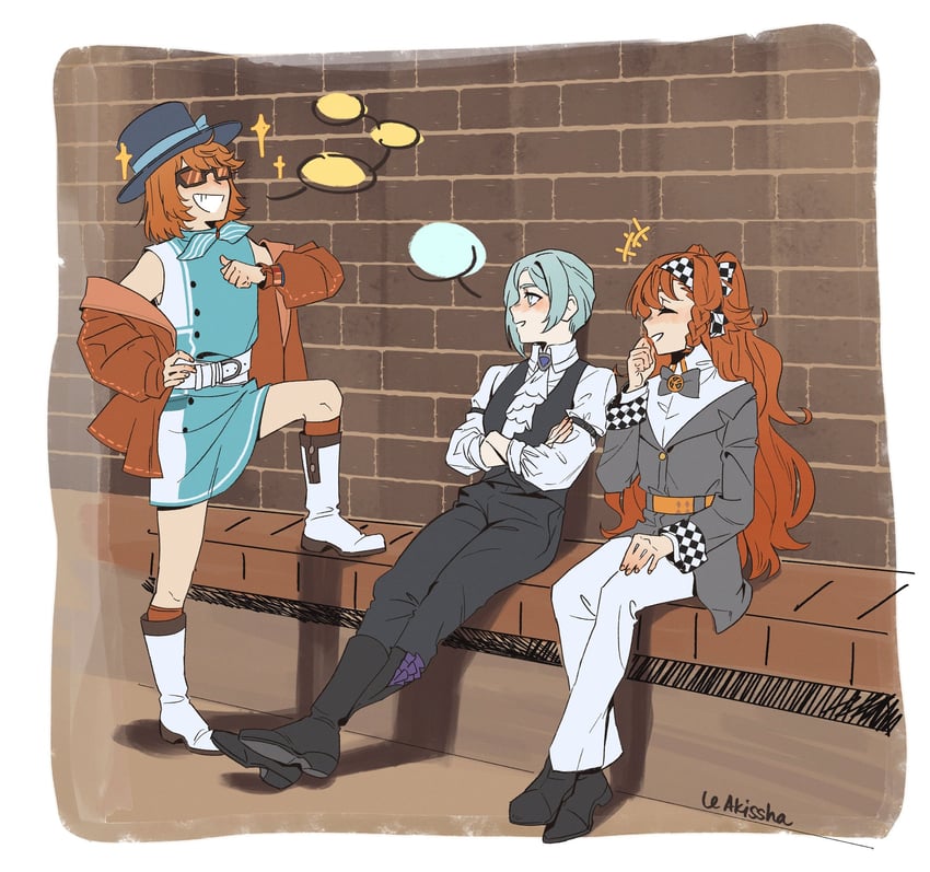 vertin, sonetto, and regulus (reverse:1999) drawn by nabby_(le_akissha)