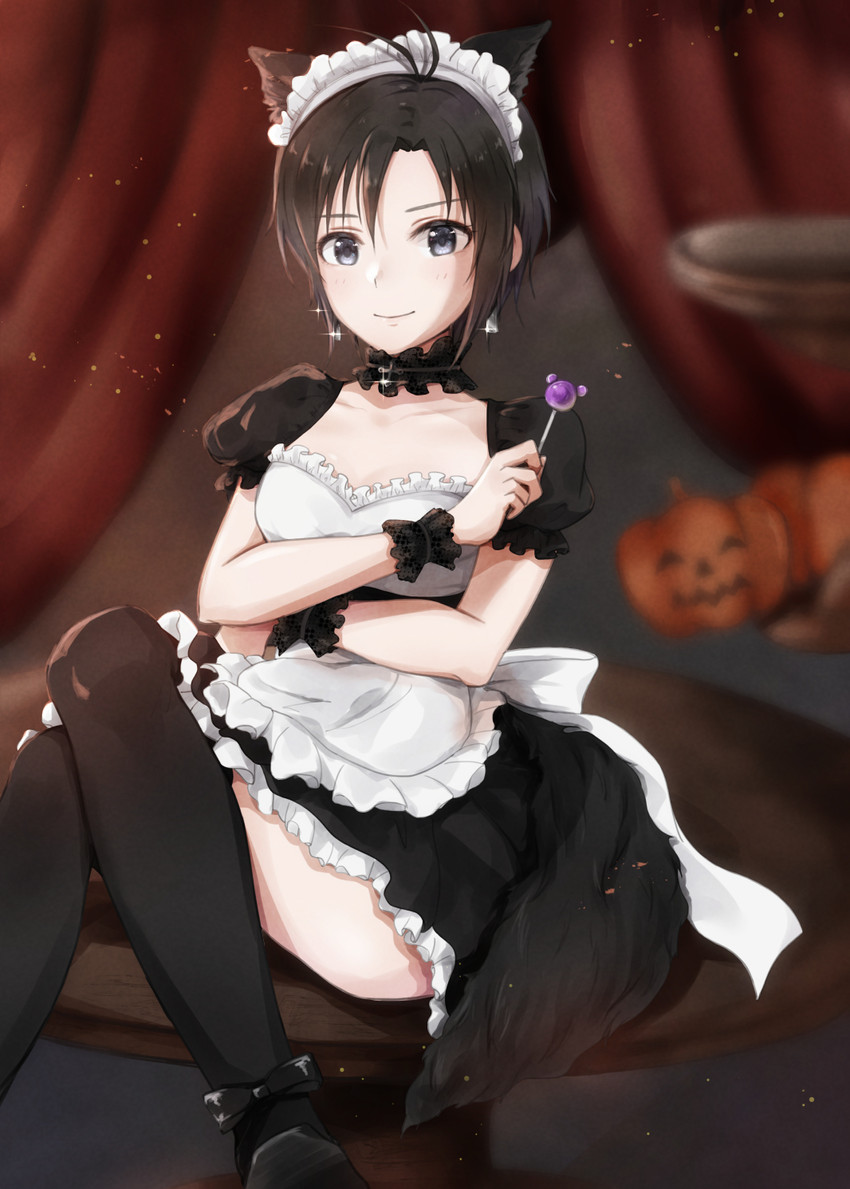 kikuchi makoto (idolmaster and 3 more) drawn by mogskg
