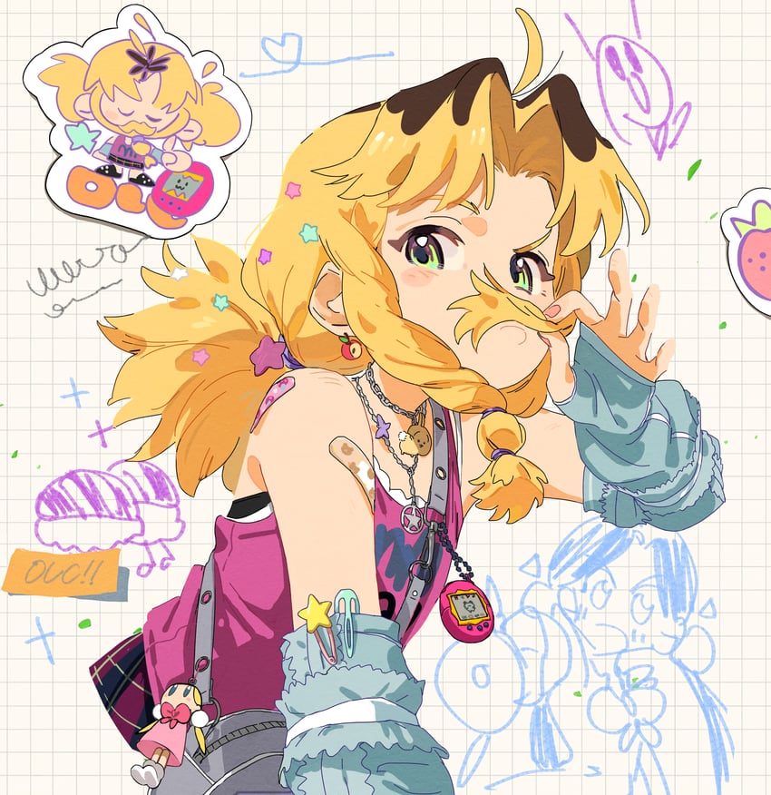 mametchi and luo meimei (tamagotchi and 1 more) drawn by troka