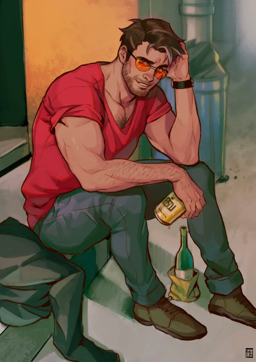 robert small (dream daddy: a dad dating simulator) drawn by absolum_art
