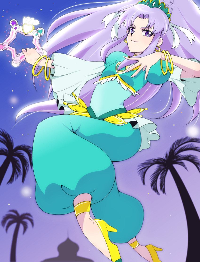 hikawa iona and cure fortune (precure and 1 more) drawn by miyoshi_(miyomiyo_344)