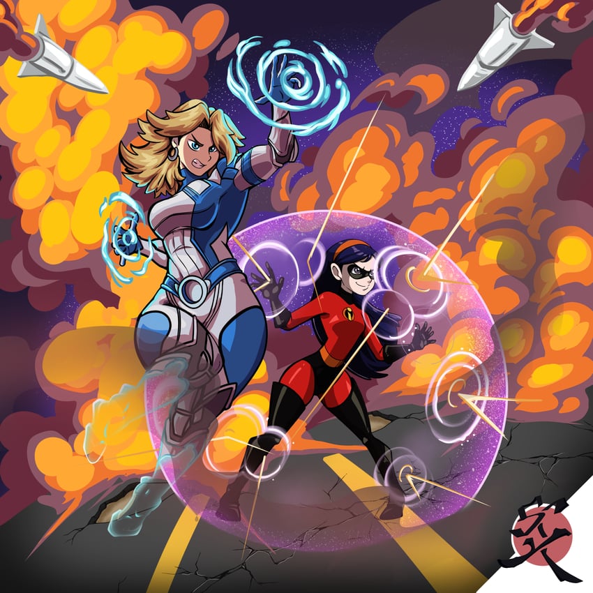 sue storm and violet parr (marvel and 3 more) drawn by mymriryl