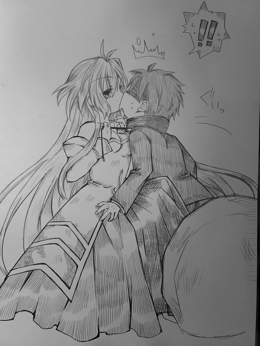 arcueid brunestud, tohno shiki, and archetype earth (tsukihime and 1 more) drawn by 2323astronomy